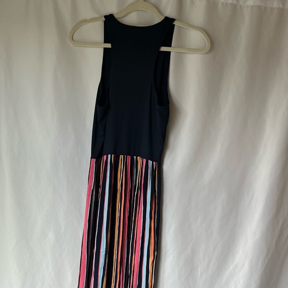 Loft Navy and multicolored stripe midi-length dress - NWOT - Picture 9 of 9